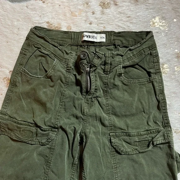 Green Straight Leg Jeans with Durable Fabric - Picture 3 of 5